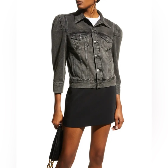 Frame Rosette-Sleeve Denim Jacket (Ozone) - Size M - Picture 3 of 11